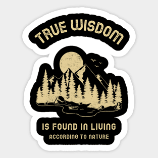 True Wisdom According to Nature Sticker